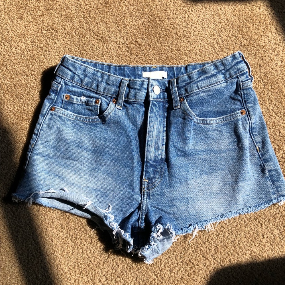 High Rise Denim Shorts size 6